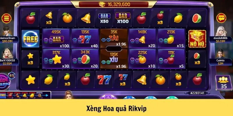 Xèng Hoa quả Rikvip